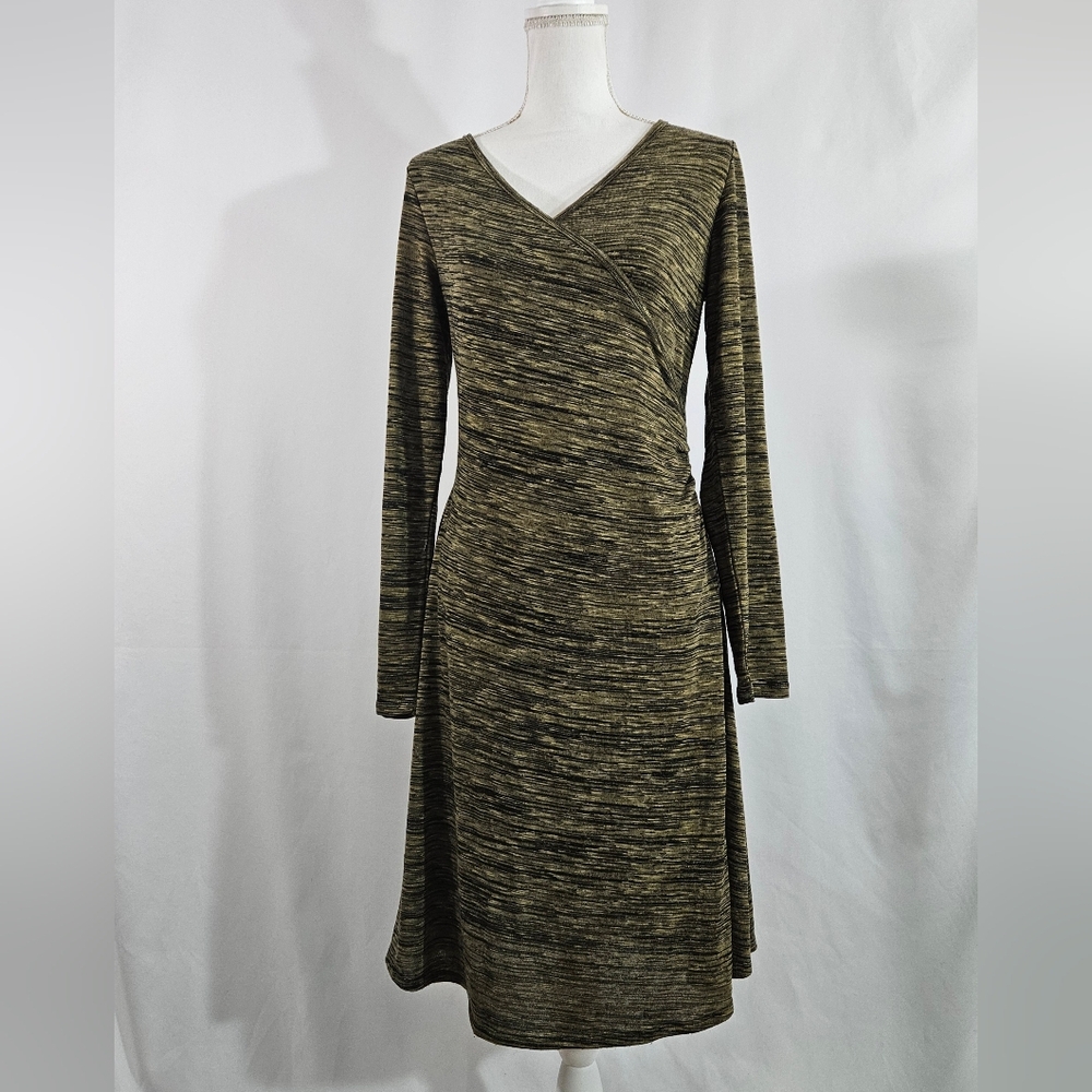 Prana Nadia Faux Wrap Green Dress Womens Size Large